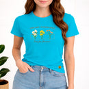 Camiseta Feminina Turquesa Deus faz Florescer