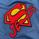T-Shirt Infantil Azul Jesus Superman