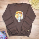 Moletom Marrom Leão E Cordeiro