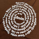 Camiseta Feminina Marrom Oração Pai Nosso