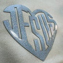 Moletom Off White Aplique Coração Jesus