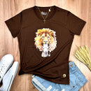 Camiseta Feminina Marrom Leão E Cordeiro