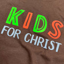 T-Shirt Infantil Marrom Aplique Kids For Christ