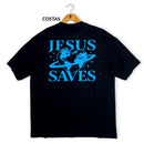Oversized Preta Full Coração Jesus Saves
