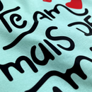 Camiseta Feminina Verde Menta Eu te amo mais de mil milhões