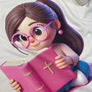 T-Shirt Infantil Off White Menina Bíblia