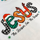 T-Shirt Infantil Branca Jesus The Reason For The Season