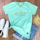 Camiseta Feminina Verde Menta Positive