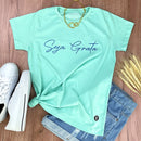Camiseta Feminina Verde Menta Seja Grata