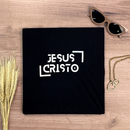Camiseta Feminina Preta Jesus Cristo Holográfico