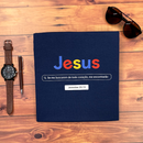 Camiseta Masculina Azul Jesus Se me buscarem de todo coração, me encontrarão