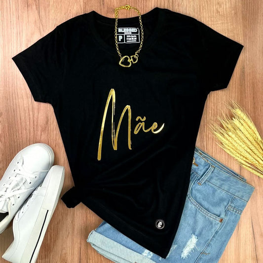Camiseta Feminina Preta Mãe