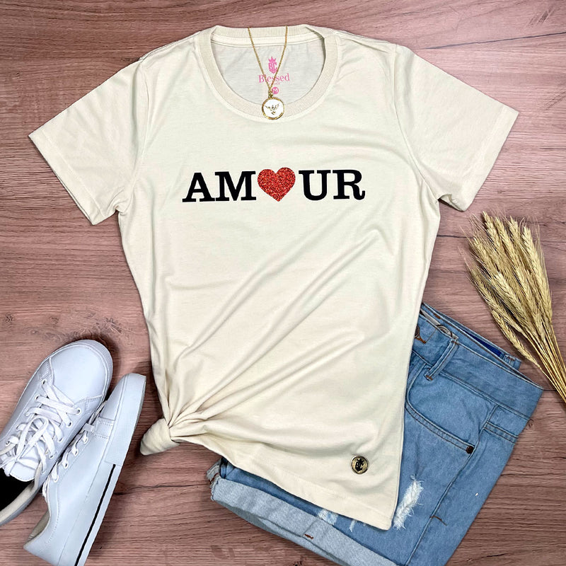 Camiseta Feminina Off White Amour