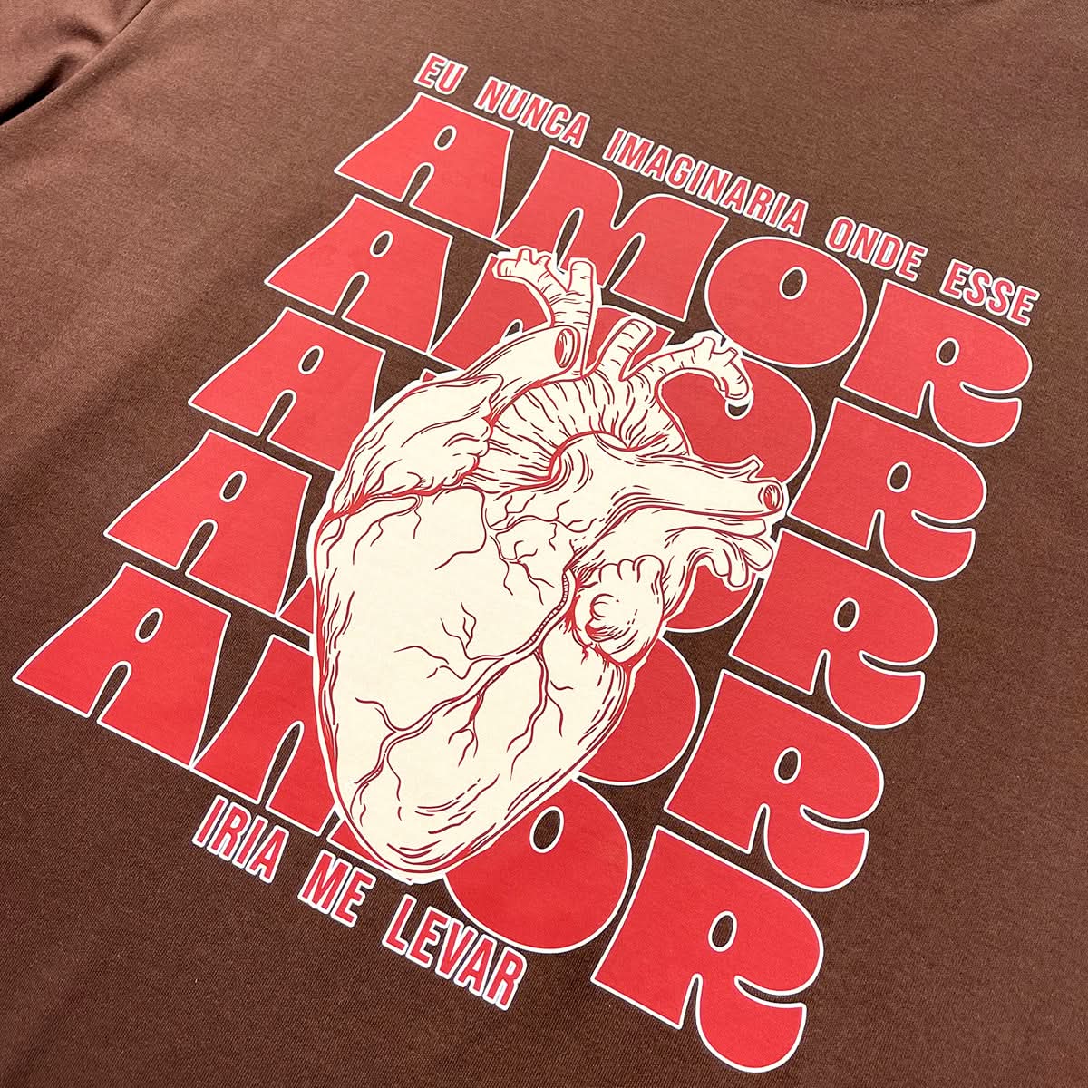 Oversized Marrom Eu Nunca Imaginaria Onde Esse Amor Iria Me Levar