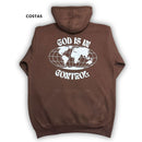 Moletom Canguru Com Capuz Marrom God Is In Control