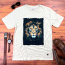 Camiseta Masculina Off White Leão Dourado