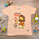 T-Shirt Infantil Salmão Espalhe Amor Por Onde For