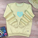 Moletom Caqui Aplique Coração Jesus