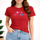 Camiseta Feminina Vermelha Forte & Corajosa