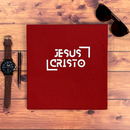 Camiseta Masculina Vermelha Jesus Cristo Holográfico