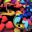 Camiseta Feminina Preta Corações