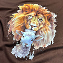 Camiseta Feminina Marrom Leão E Cordeiro