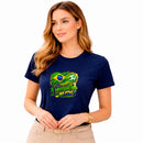 Camiseta Feminina Azul Brasil A Vitória já foi na Cruz