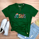 Camiseta Feminina Verde Jesus The Reason For The Season