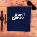 Camiseta Masculina Azul Jesus Cristo Holográfico