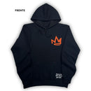 Moletom Canguru Com Capuz Preto Jesus Is King Coroa