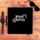 Camiseta Masculina Preta Jesus Cristo Holográfico