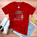 Camiseta Feminina Vermelha Merry Christmas Árvore