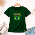 Camiseta Feminina Verde Brasil Bandeira