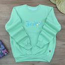 Moletom Menta Aplique Jesus