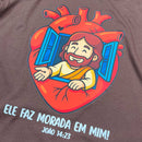T-Shirt Infantil Marrom Ele Faz Morada Em Mim!