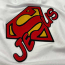 T-Shirt Infantil Branca Jesus Superman