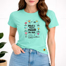 Camiseta Feminina  Verde Menta Deus é Muito Maior 