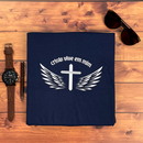Camiseta Masculina Azul Cristo vive em mim