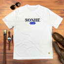 Camiseta Masculina Branca Sonhe Realize