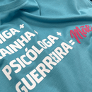 Camiseta Feminina Turquesa Amiga Igual Mãe