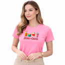 Camiseta Feminina Rosa Jesus & Coffee