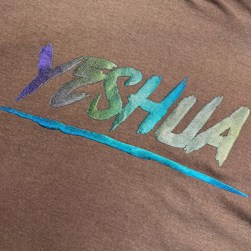 Camiseta Masculina Marrom Aplique Camaleão Yeshua
