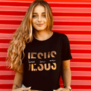 Kit Casal  Camiseta Preta Jesus Lives In Me