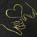 Kit Namorados Preta Mãos Coração