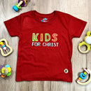 T-Shirt Infantil Vermelha Aplique Kids For Christ