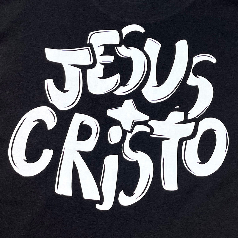 Oversized Preta Full Jesus Cristo Grafite