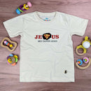 T-Shirt Infantil Off White Jesus Meu Super Herói