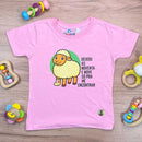 T-Shirt Infantil Rosa Ovelha Deixou As Noventa E Nove