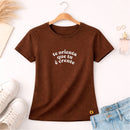 Camiseta Feminina Marrom Te Orienta Que tu é Crente