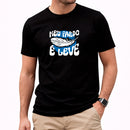 Camiseta Masculina Preta Meu Fardo é Leve